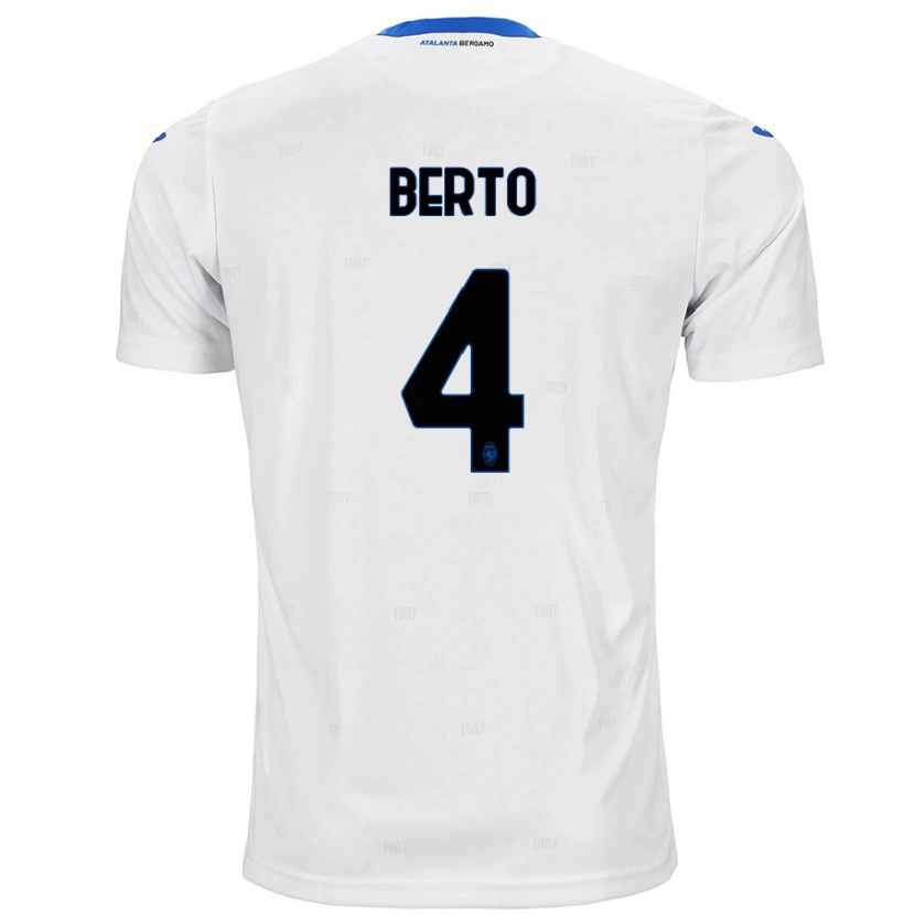 Danxen Niño Camiseta Gabriele Berto #4 Blanco 2ª Equipación 2024/25 La Camisa