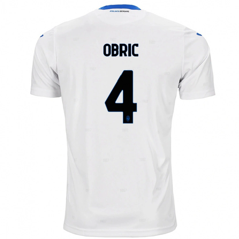 Danxen Niño Camiseta Relja Obric #4 Blanco 2ª Equipación 2024/25 La Camisa