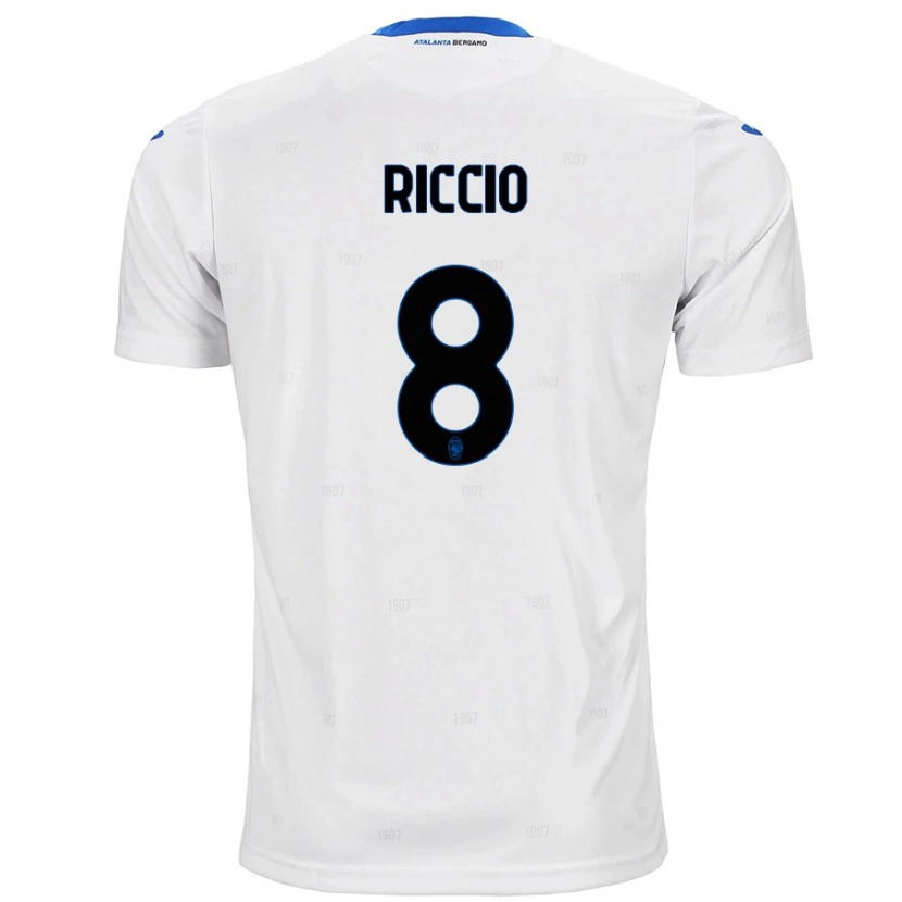 Danxen Niño Camiseta Lorenzo Riccio #8 Blanco 2ª Equipación 2024/25 La Camisa