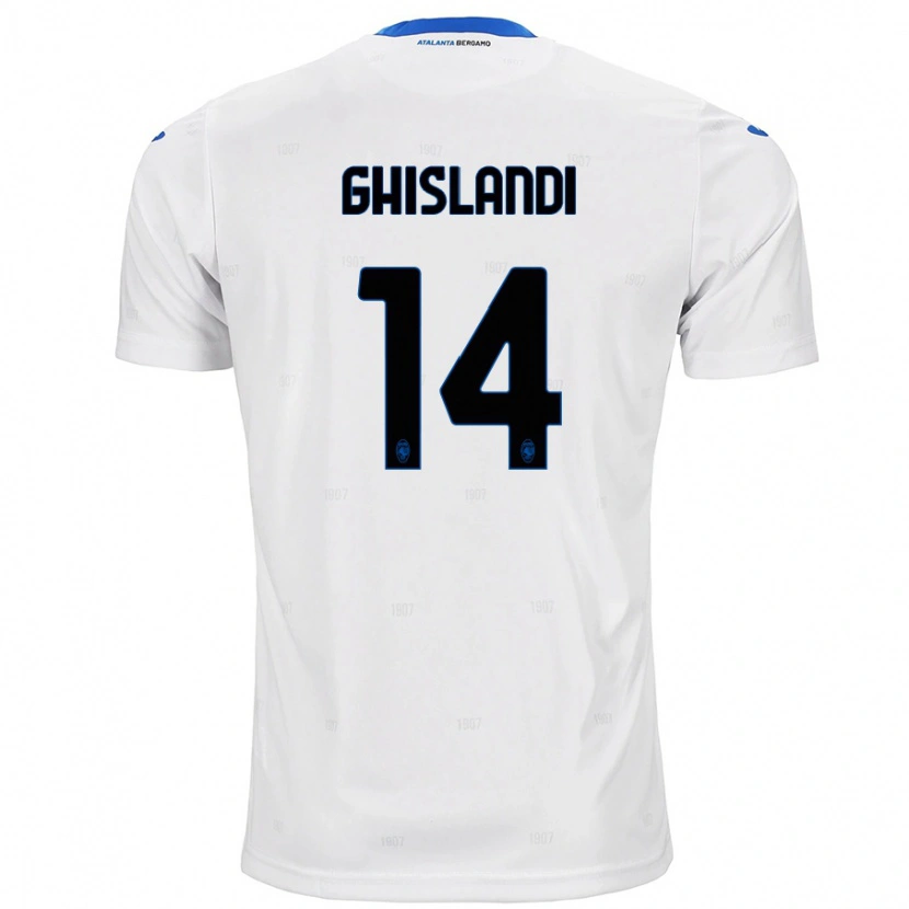 Danxen Niño Camiseta Davide Ghislandi #14 Blanco 2ª Equipación 2024/25 La Camisa