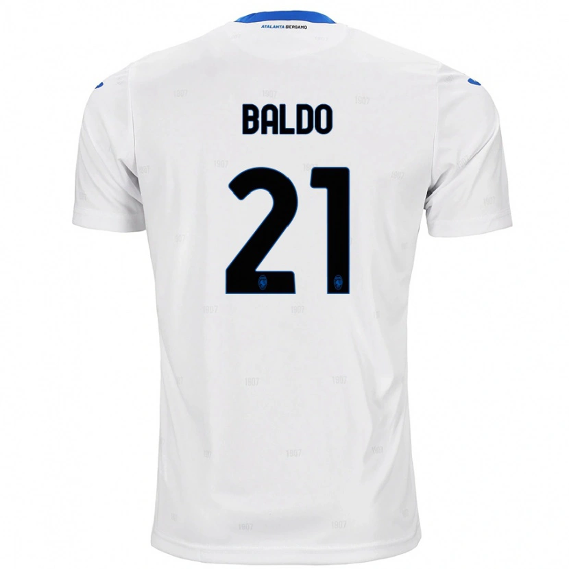 Danxen Niño Camiseta Nicolò Baldo #21 Blanco 2ª Equipación 2024/25 La Camisa