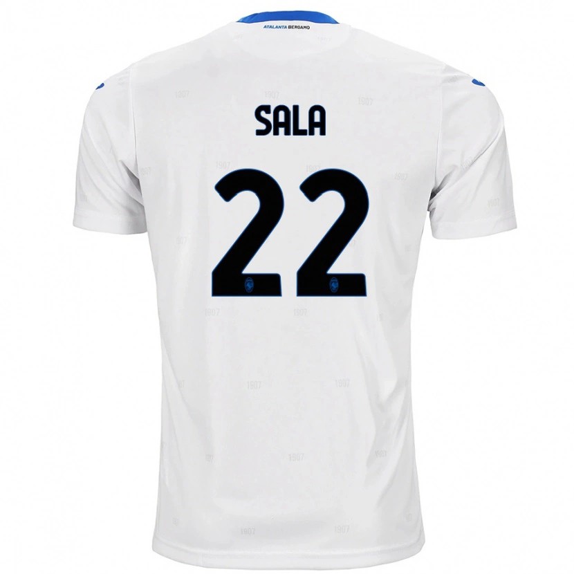Danxen Niño Camiseta Lorenzo Sala #22 Blanco 2ª Equipación 2024/25 La Camisa