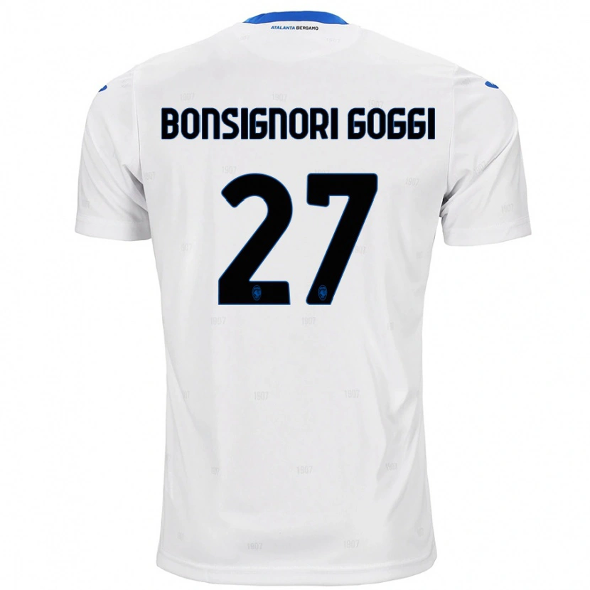 Danxen Niño Camiseta Lorenzo Bonsignori Goggi #27 Blanco 2ª Equipación 2024/25 La Camisa