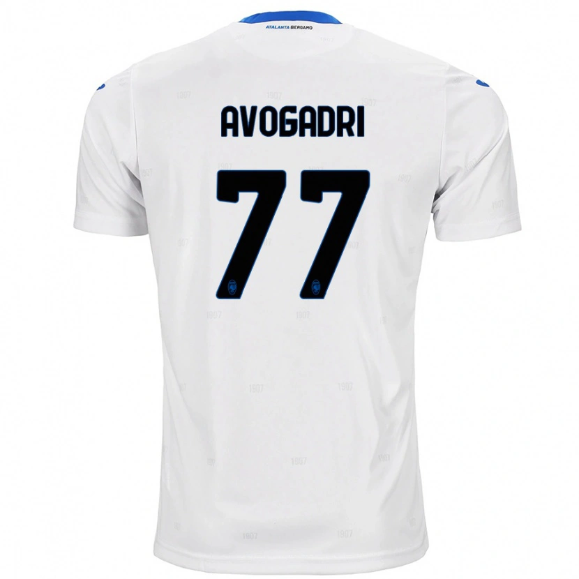 Danxen Niño Camiseta Lorenzo Avogadri #77 Blanco 2ª Equipación 2024/25 La Camisa