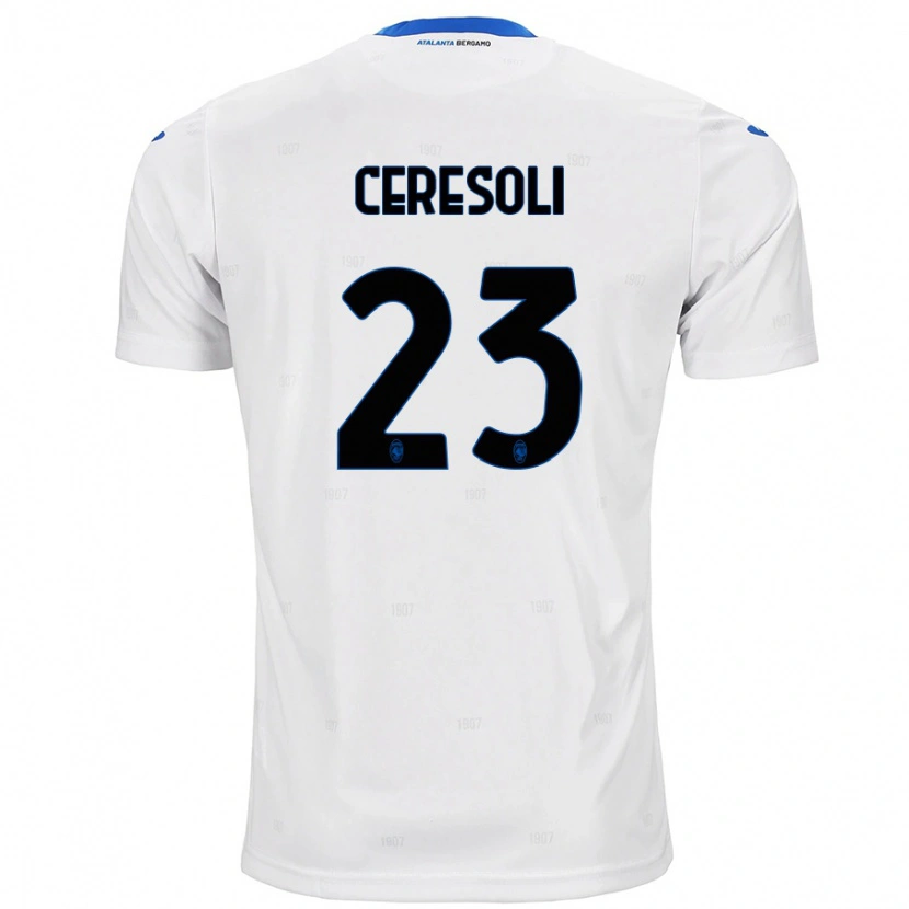 Danxen Niño Camiseta Andrea Ceresoli #23 Blanco 2ª Equipación 2024/25 La Camisa