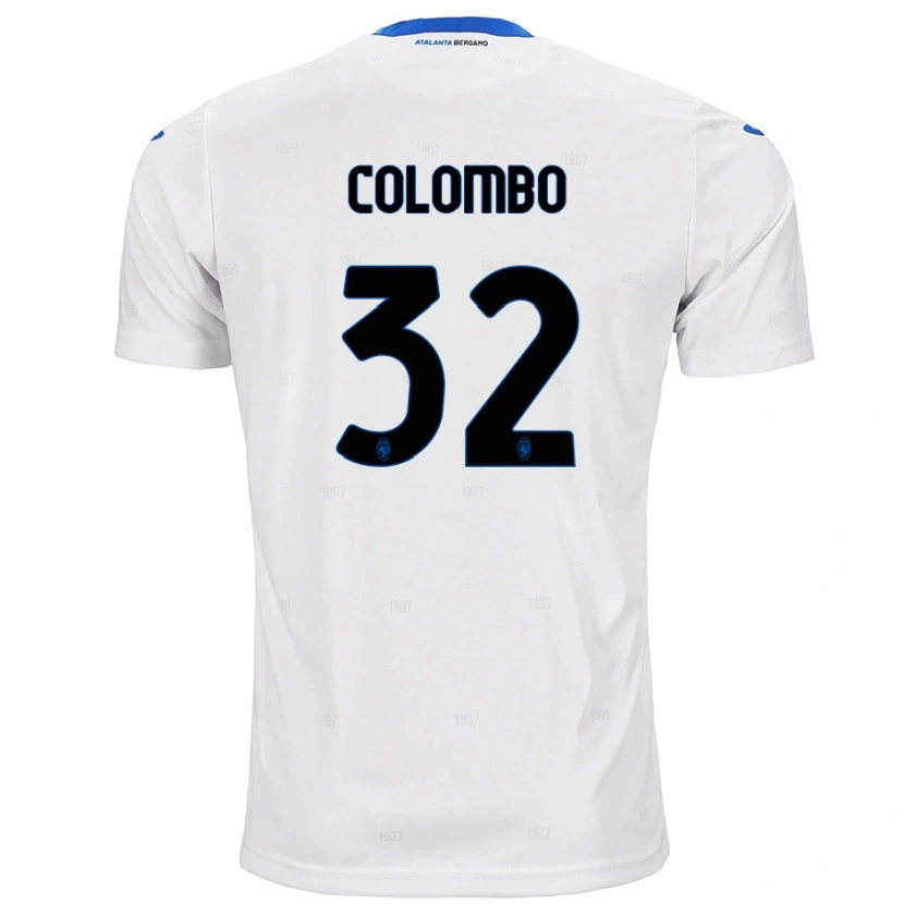 Danxen Niño Camiseta Matteo Colombo #32 Blanco 2ª Equipación 2024/25 La Camisa