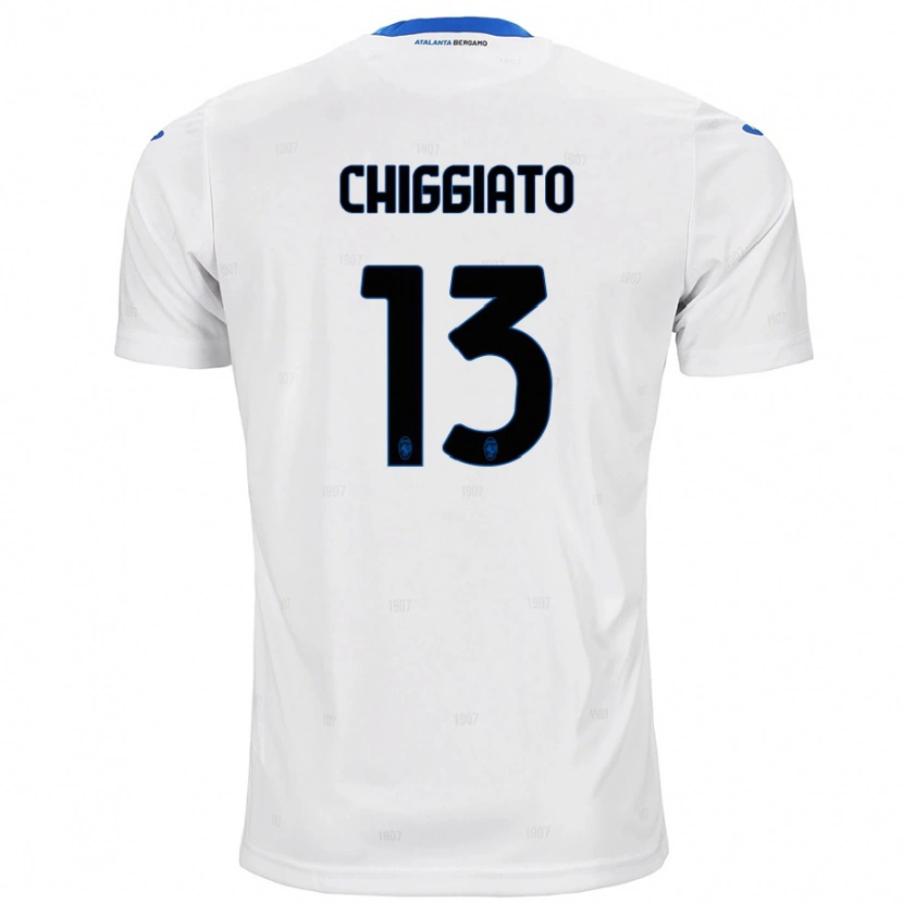 Danxen Niño Camiseta Gabriele Chiggiato #13 Blanco 2ª Equipación 2024/25 La Camisa