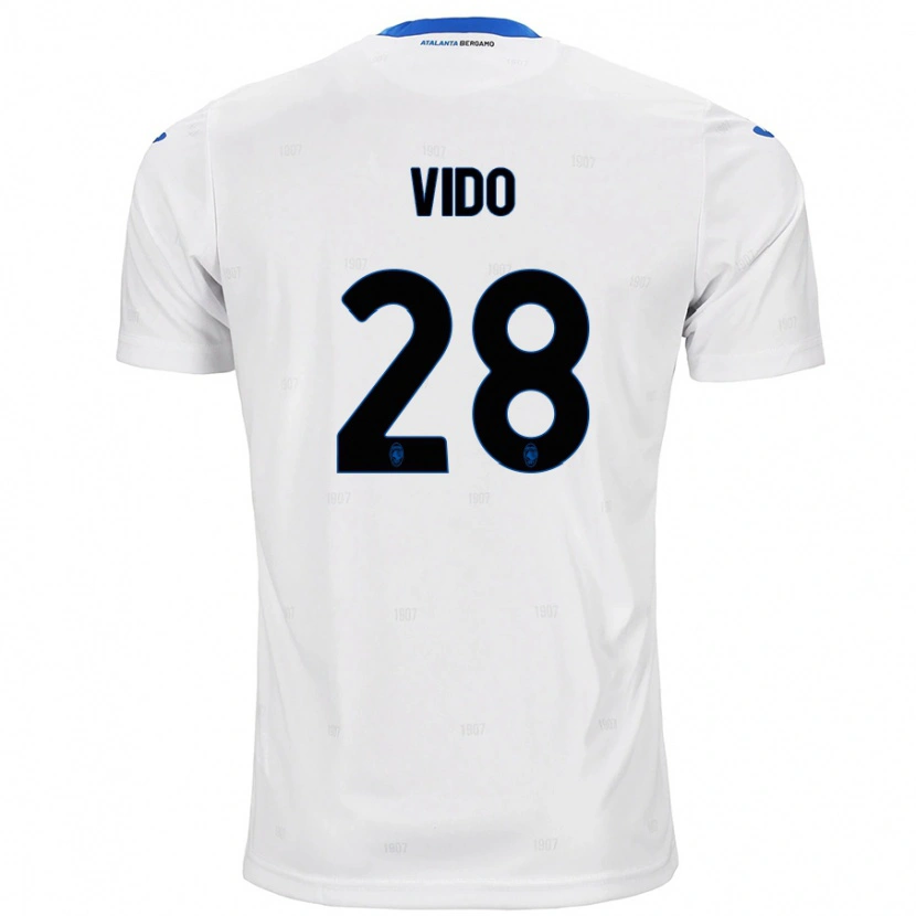 Danxen Niño Camiseta Luca Vido #28 Blanco 2ª Equipación 2024/25 La Camisa