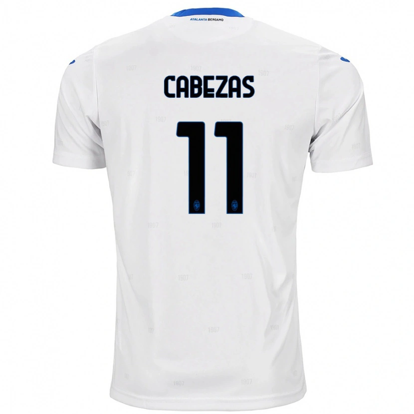 Danxen Niño Camiseta Bryan Cabezas #11 Blanco 2ª Equipación 2024/25 La Camisa
