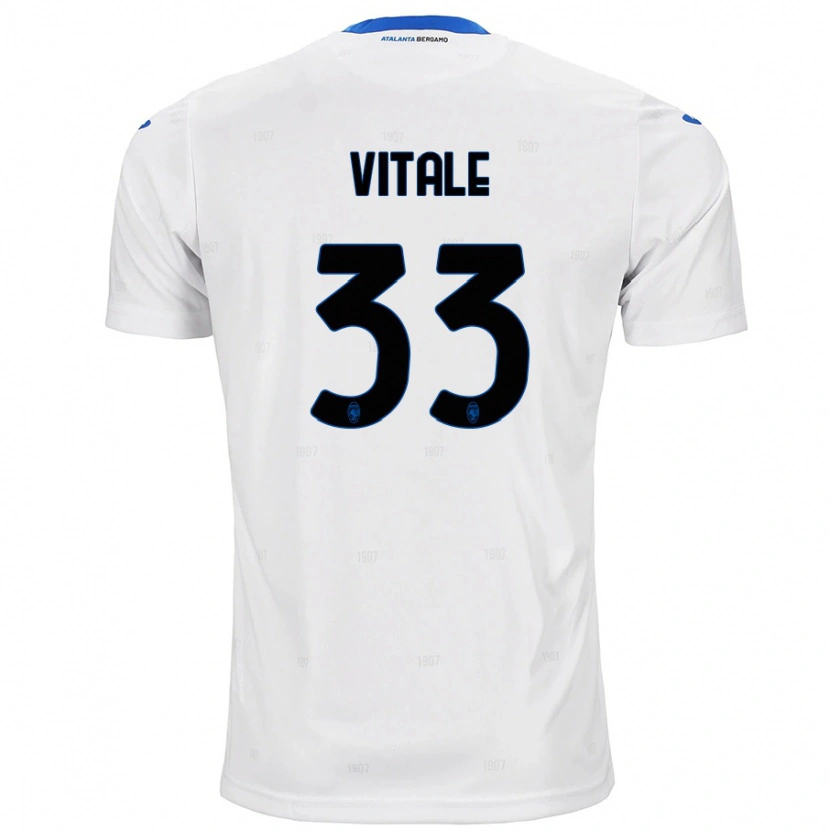 Danxen Niño Camiseta Francesca Vitale #33 Blanco 2ª Equipación 2024/25 La Camisa