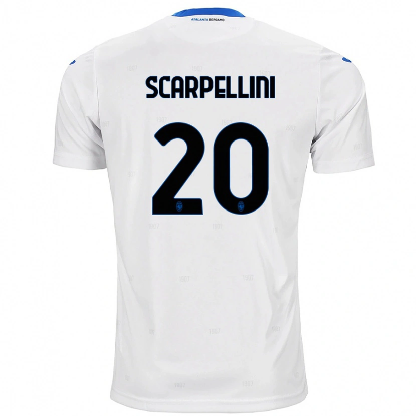 Danxen Niño Camiseta Andrea Scarpellini #20 Blanco 2ª Equipación 2024/25 La Camisa