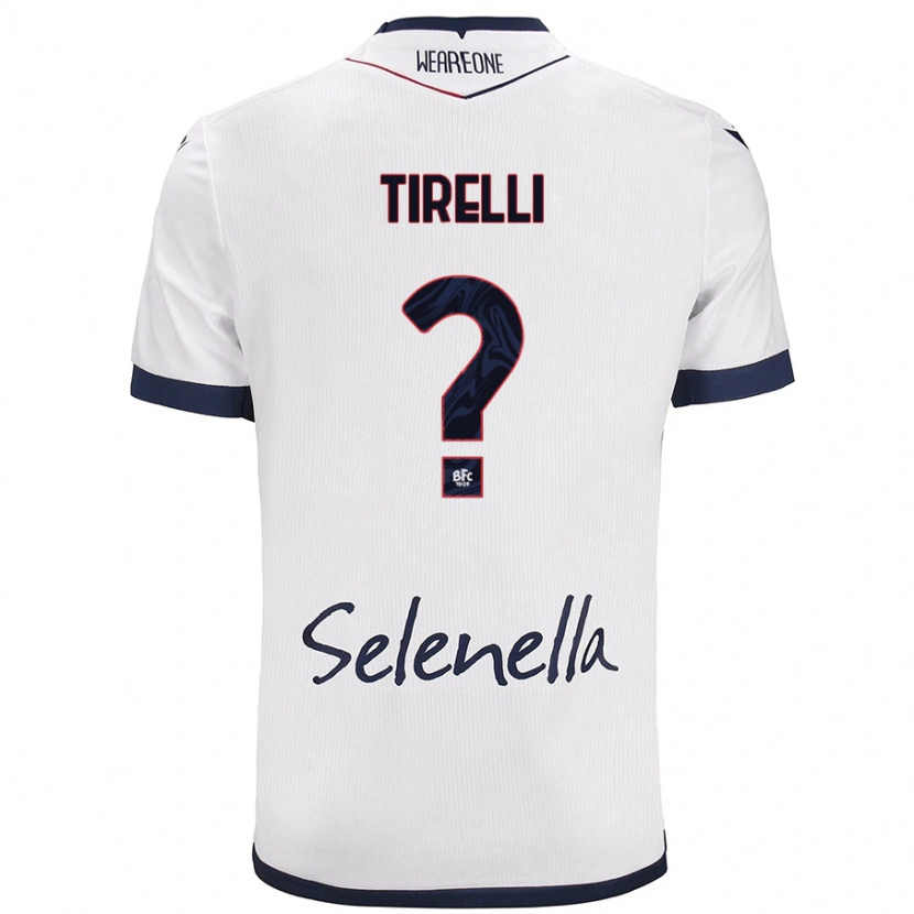 Danxen Niño Camiseta Manuel Tirelli #0 Blanco Azul Real 2ª Equipación 2024/25 La Camisa