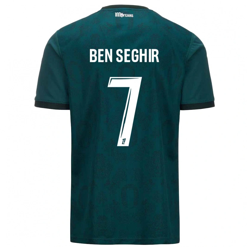 Danxen Niño Camiseta Eliesse Ben Seghir #7 Verde Oscuro 2ª Equipación 2024/25 La Camisa