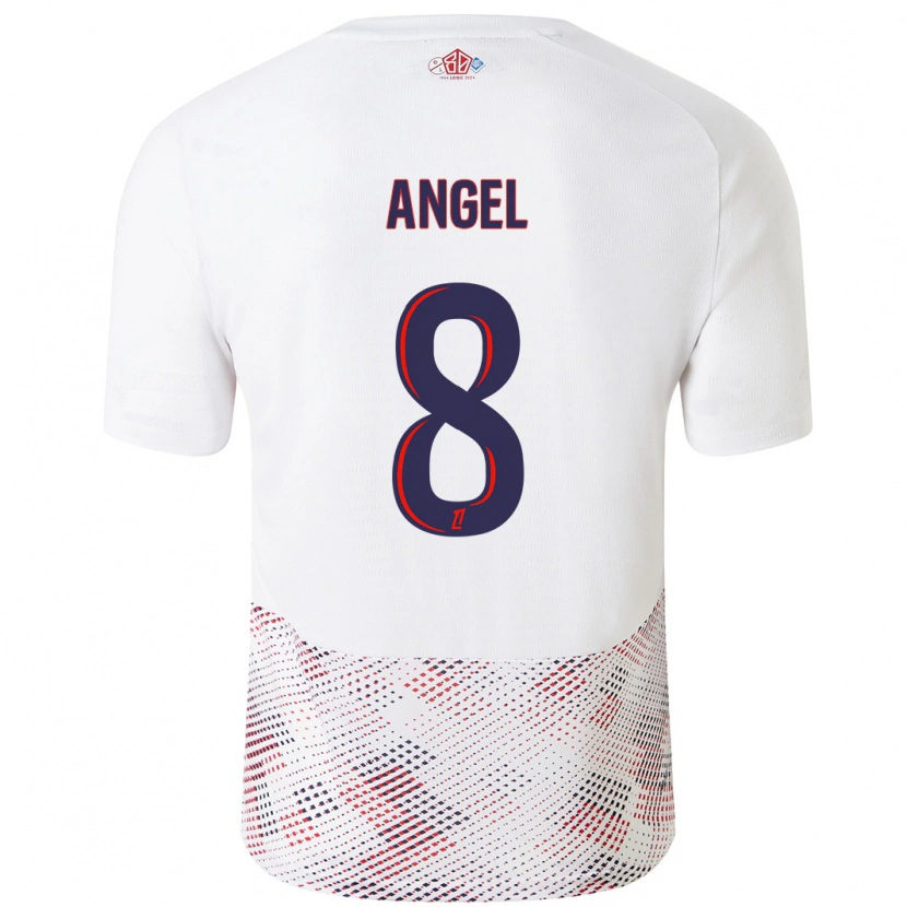 Danxen Niño Camiseta Angel Gomes #8 Blanco Azul Real 2ª Equipación 2024/25 La Camisa