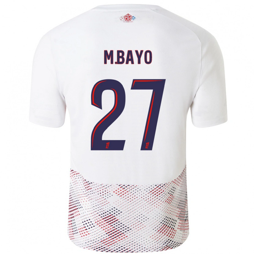 Danxen Niño Camiseta Mohamed Bayo #27 Blanco Azul Real 2ª Equipación 2024/25 La Camisa