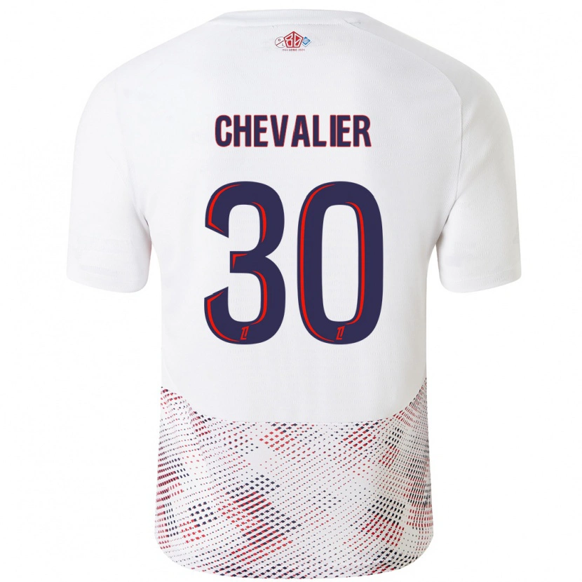 Danxen Niño Camiseta Lucas Chevalier #30 Blanco Azul Real 2ª Equipación 2024/25 La Camisa