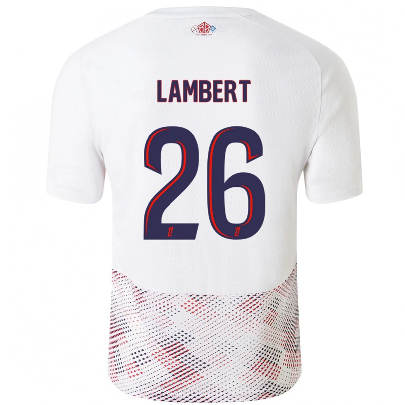 Danxen Niño Camiseta Anaïs Lambert #26 Blanco Azul Real 2ª Equipación 2024/25 La Camisa