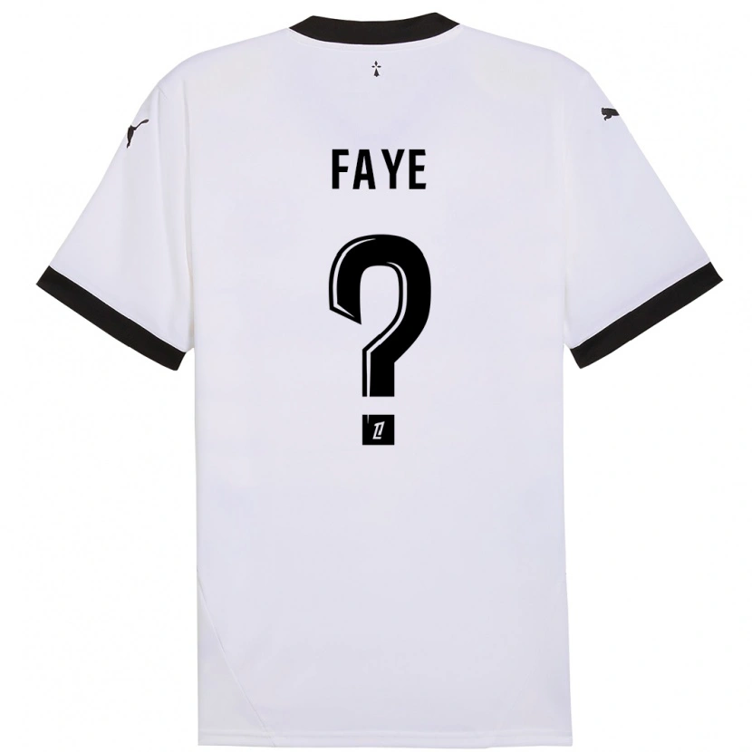 Danxen Niño Camiseta Mikayil Faye #0 Blanco Negro 2ª Equipación 2024/25 La Camisa