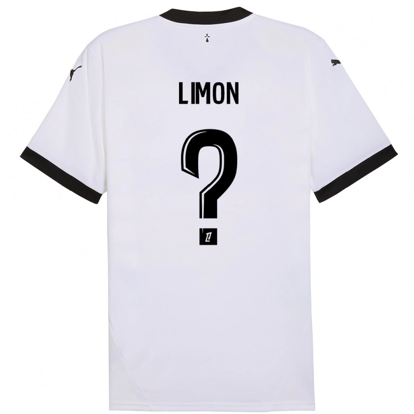 Danxen Niño Camiseta Paolo Limon #0 Blanco Negro 2ª Equipación 2024/25 La Camisa