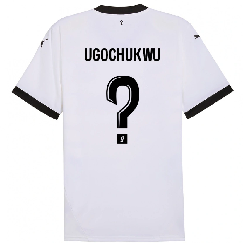 Danxen Niño Camiseta Chibuike Ugochukwu #0 Blanco Negro 2ª Equipación 2024/25 La Camisa