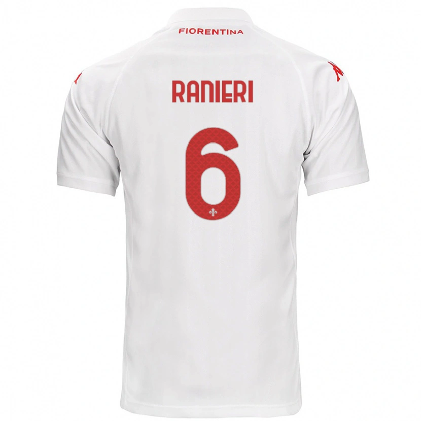 Danxen Niño Camiseta Luca Ranieri #6 Blanco 2ª Equipación 2024/25 La Camisa
