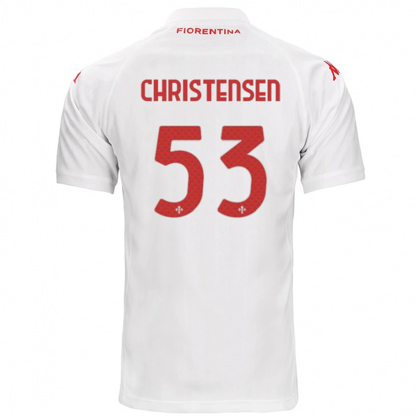 Danxen Niño Camiseta Oliver Christensen #53 Blanco 2ª Equipación 2024/25 La Camisa