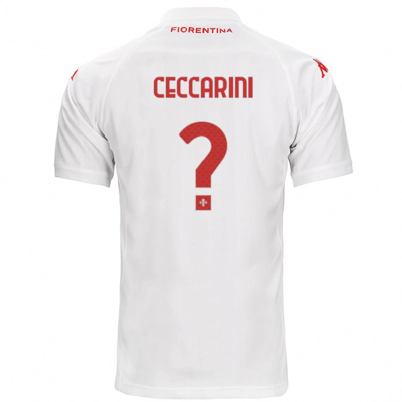 Danxen Niño Camiseta Mattia Ceccarini #0 Blanco 2ª Equipación 2024/25 La Camisa