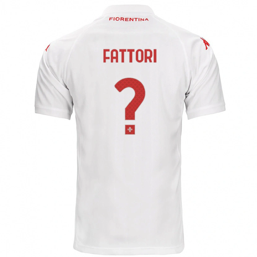 Danxen Niño Camiseta Filippo Fattori #0 Blanco 2ª Equipación 2024/25 La Camisa