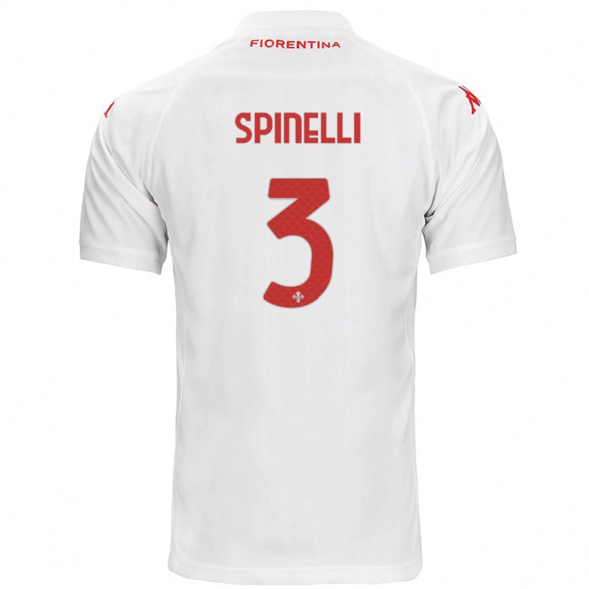Danxen Niño Camiseta Giorgia Spinelli #3 Blanco 2ª Equipación 2024/25 La Camisa