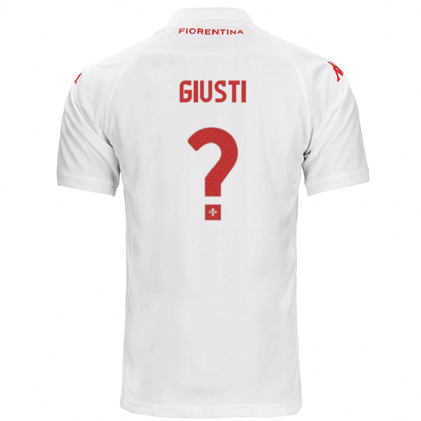 Danxen Niño Camiseta Edoardo Giusti #0 Blanco 2ª Equipación 2024/25 La Camisa