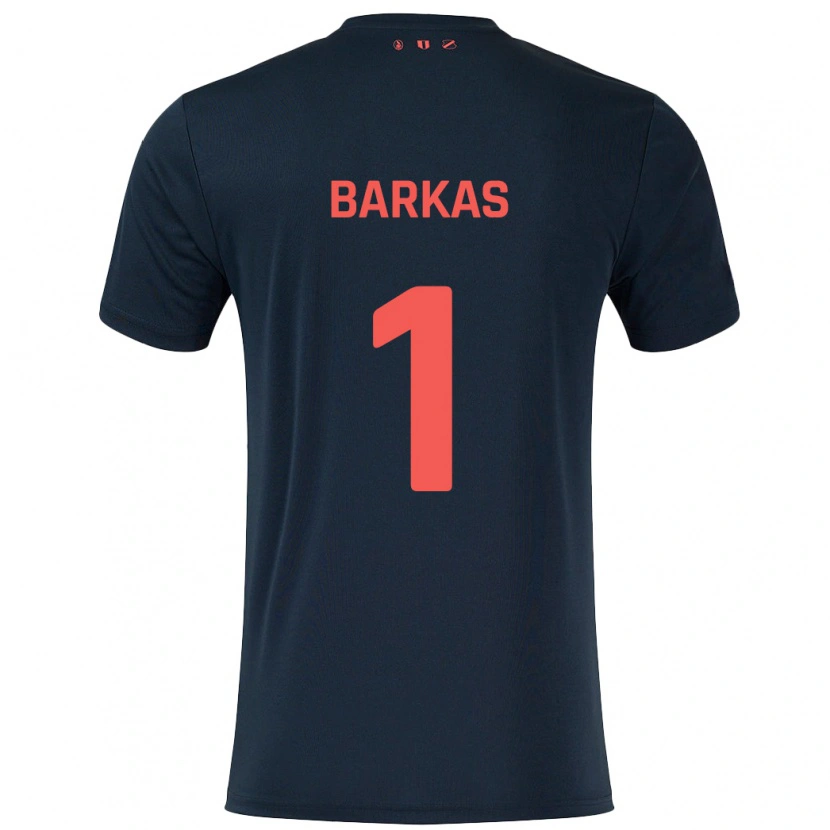 Danxen Niño Camiseta Vasilios Barkas #1 Negro Rojo 2ª Equipación 2024/25 La Camisa