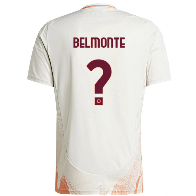 Danxen Niño Camiseta Samuele Belmonte #0 Crema Blanco Naranja 2ª Equipación 2024/25 La Camisa