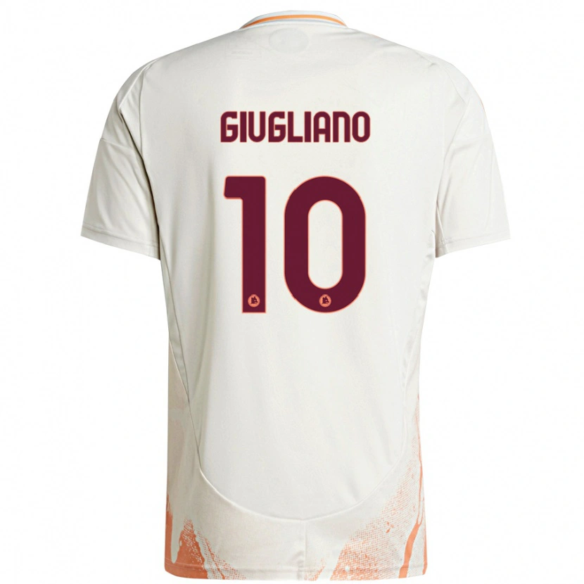 Danxen Niño Camiseta Manuela Giugliano #10 Crema Blanco Naranja 2ª Equipación 2024/25 La Camisa