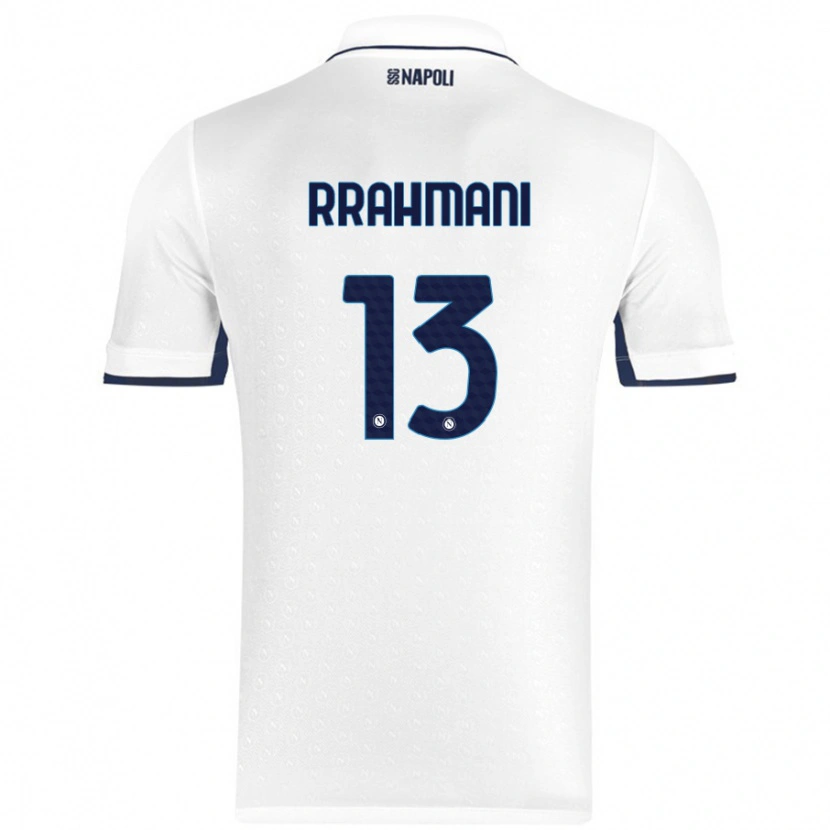 Danxen Niño Camiseta Amir Rrahmani #13 Blanco Azul Real 2ª Equipación 2024/25 La Camisa