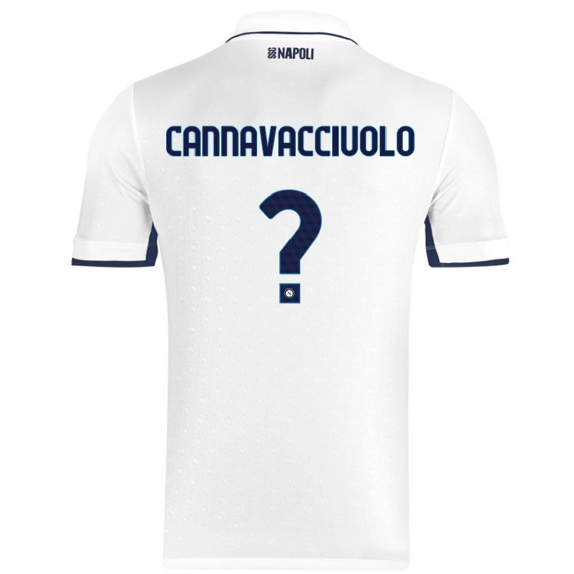 Danxen Niño Camiseta Luigi Pio Cannavacciuolo #0 Blanco Azul Real 2ª Equipación 2024/25 La Camisa