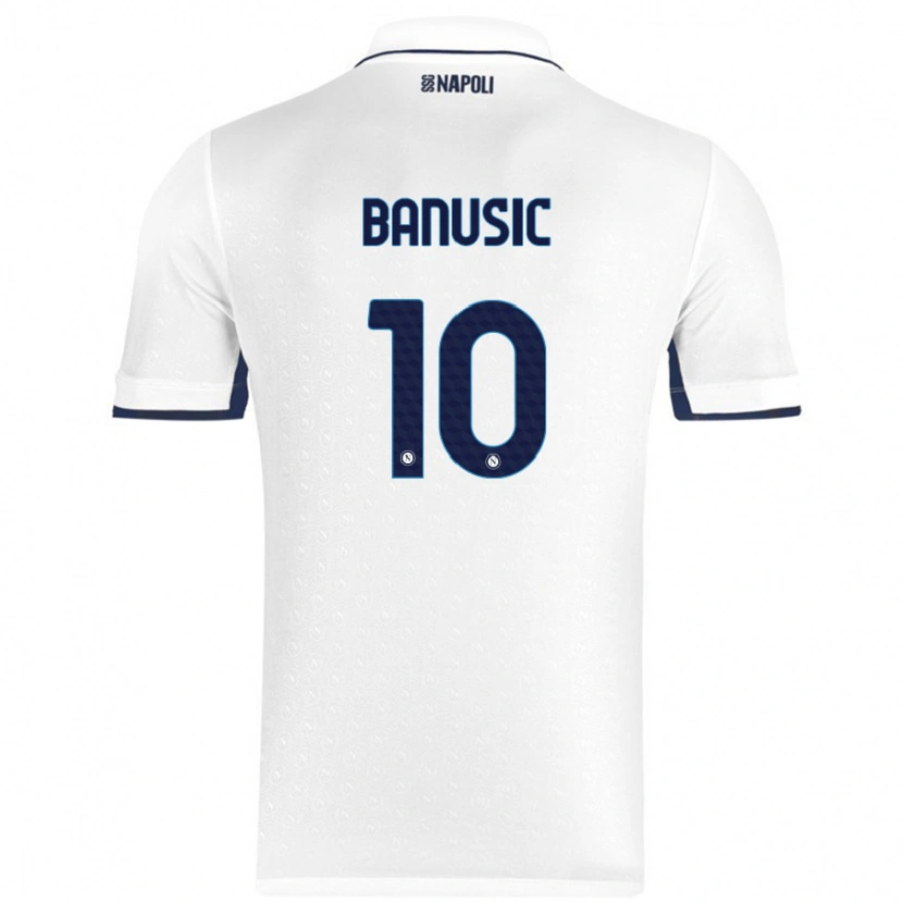 Danxen Niño Camiseta Marija Banušić #10 Blanco Azul Real 2ª Equipación 2024/25 La Camisa