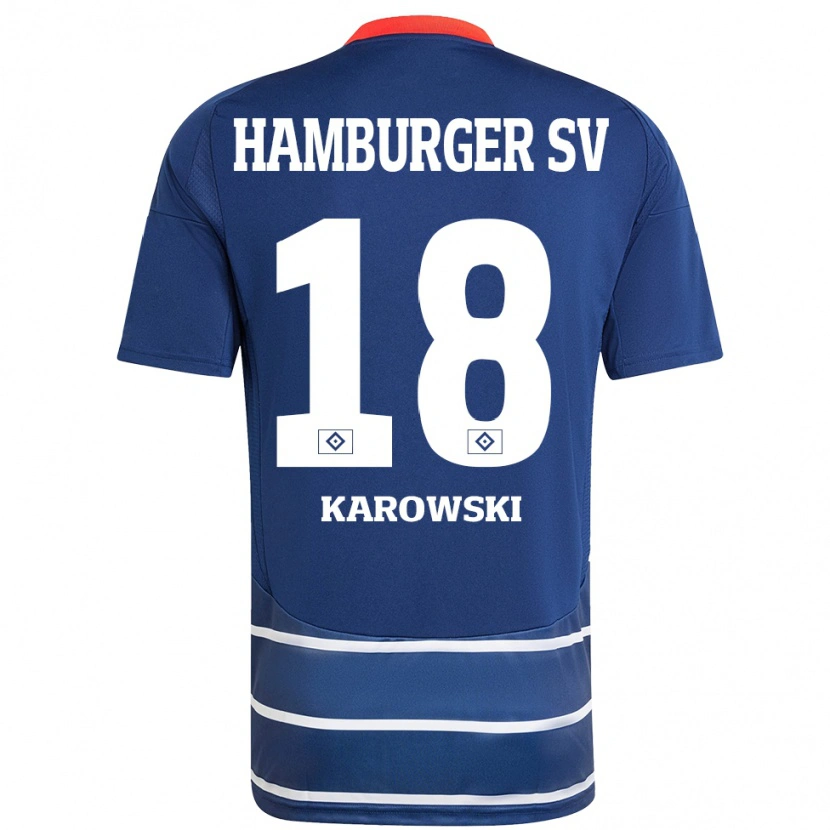 Danxen Niño Camiseta Nele Karowski #18 Azul Oscuro 2ª Equipación 2024/25 La Camisa