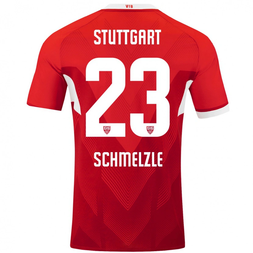 Danxen Niño Camiseta Marlen Schmelzle #23 Rojo Blanco 2ª Equipación 2024/25 La Camisa