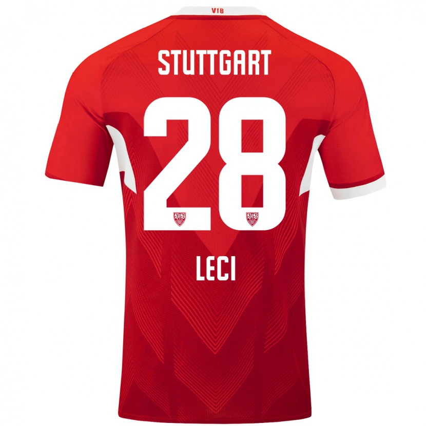 Danxen Niño Camiseta Besarta Leci #28 Rojo Blanco 2ª Equipación 2024/25 La Camisa