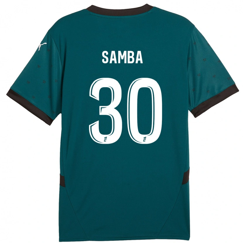 Danxen Niño Camiseta Brice Samba #30 Verde Oscuro 2ª Equipación 2024/25 La Camisa