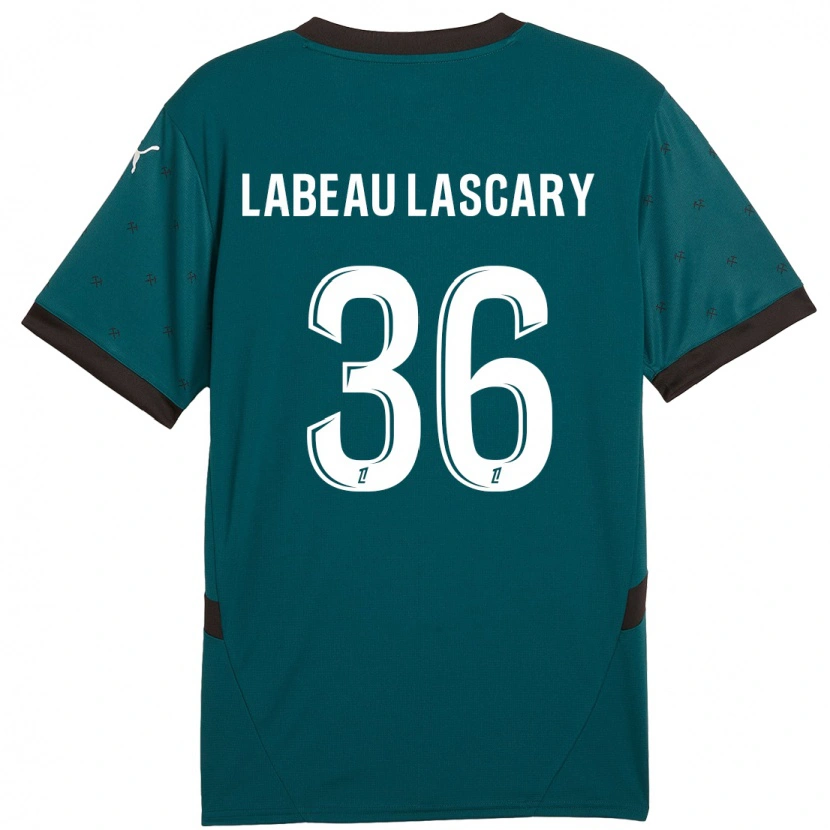 Danxen Niño Camiseta Rémy Labeau Lascary #36 Verde Oscuro 2ª Equipación 2024/25 La Camisa