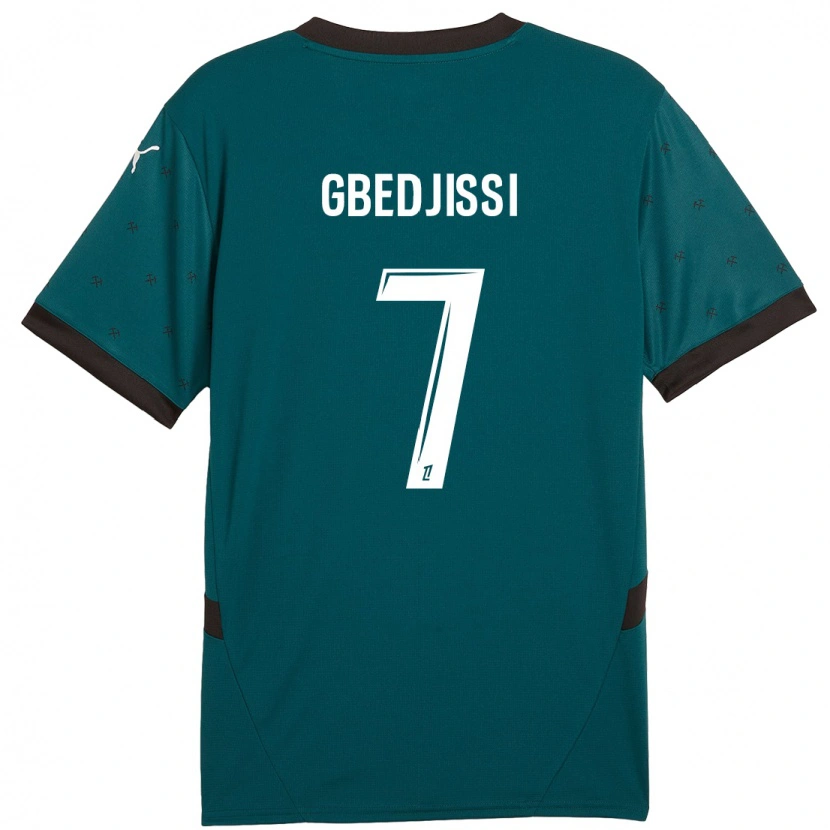 Danxen Niño Camiseta Aude Gbedjissi #7 Verde Oscuro 2ª Equipación 2024/25 La Camisa