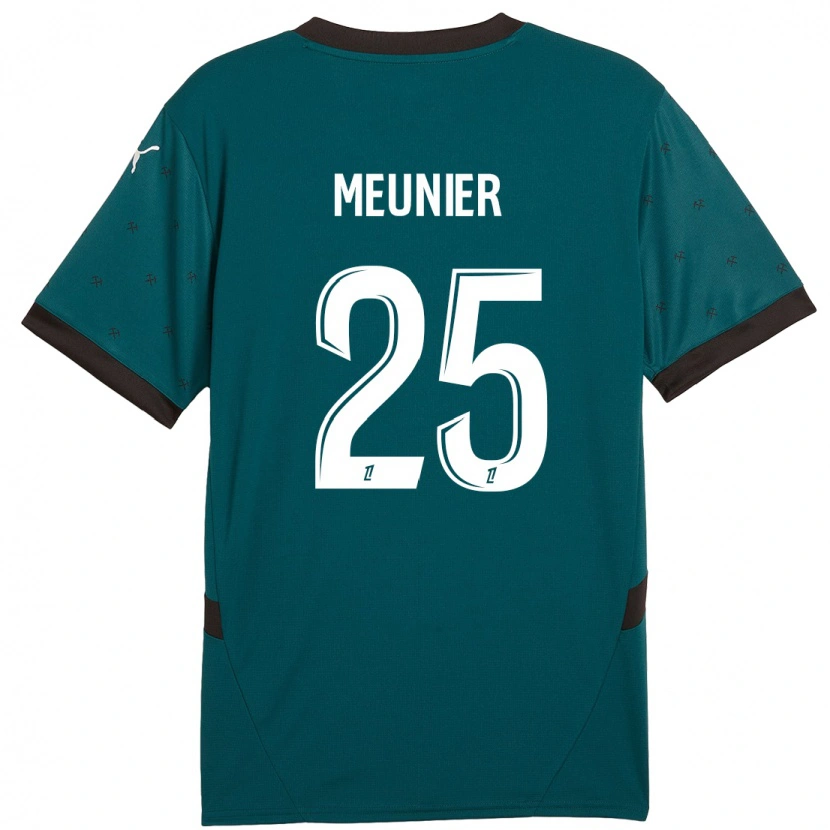 Danxen Niño Camiseta Emma Meunier #25 Verde Oscuro 2ª Equipación 2024/25 La Camisa