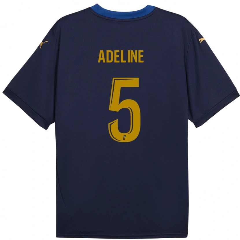 Danxen Niño Camiseta Martin Adeline #5 Azul Marino Dorado 2ª Equipación 2024/25 La Camisa