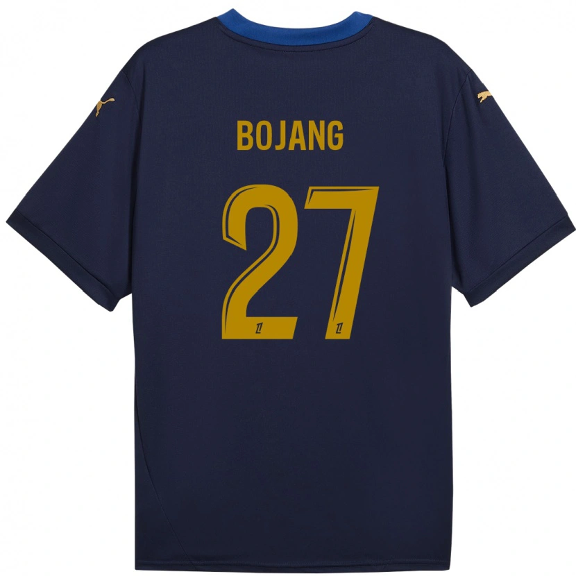 Danxen Niño Camiseta Adama Bojang #27 Azul Marino Dorado 2ª Equipación 2024/25 La Camisa