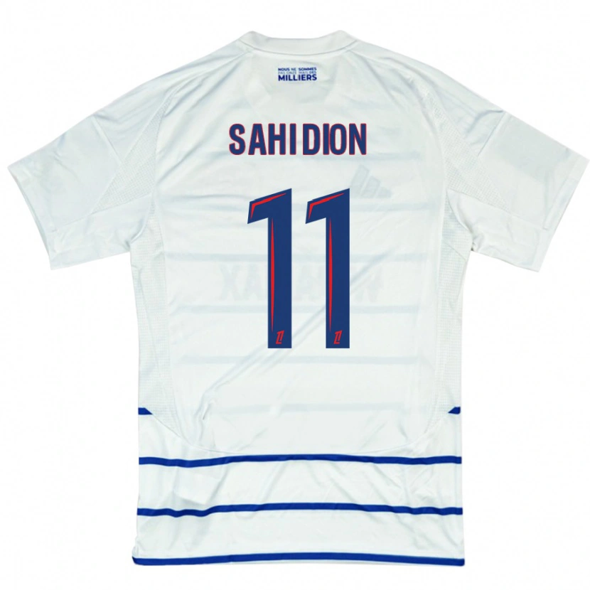 Danxen Niño Camiseta Moïse Sahi Dion #11 Blanco Azul 2ª Equipación 2024/25 La Camisa