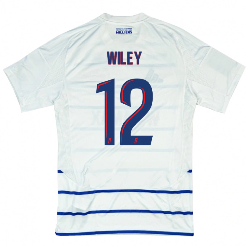 Danxen Niño Camiseta Caleb Wiley #12 Blanco Azul 2ª Equipación 2024/25 La Camisa