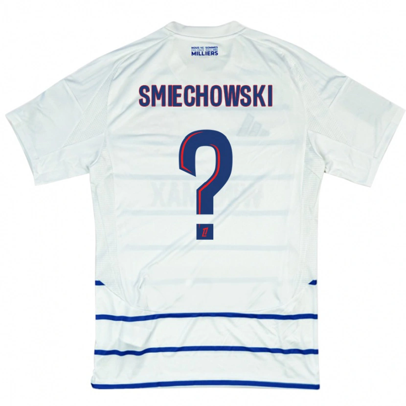 Danxen Niño Camiseta Artur Smiechowski #0 Blanco Azul 2ª Equipación 2024/25 La Camisa
