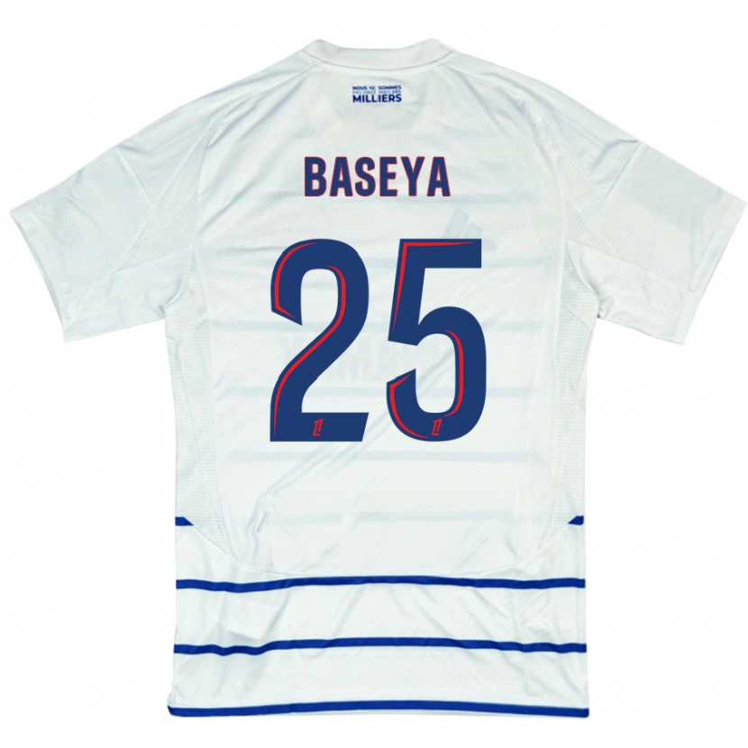 Danxen Niño Camiseta Steven Baseya #25 Blanco Azul 2ª Equipación 2024/25 La Camisa
