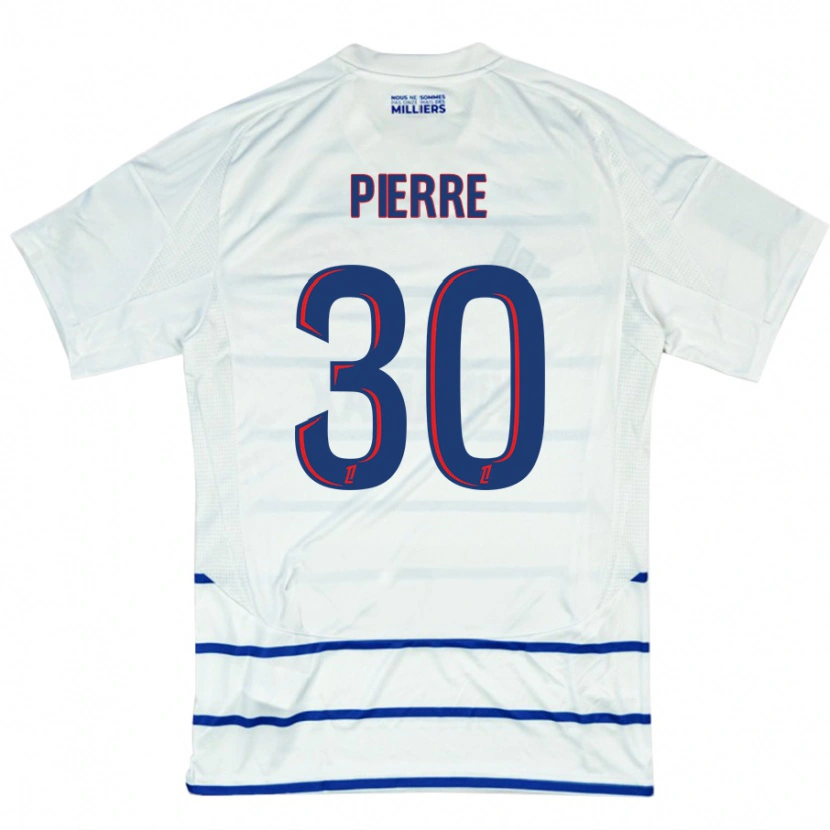 Danxen Niño Camiseta Alexandre Pierre #30 Blanco Azul 2ª Equipación 2024/25 La Camisa